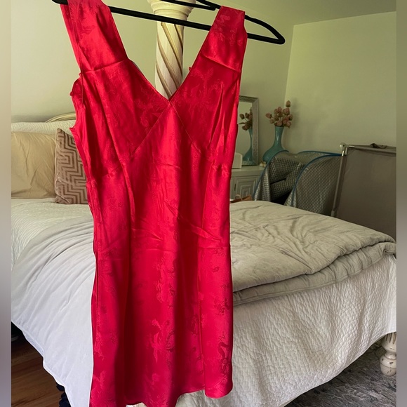 Realization Par Roxy red silk dress. NWT. discontinued style Valentine’s Day - Picture 6 of 6